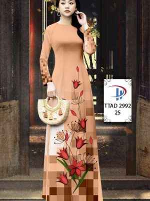 Vải Áo Dài Hoa In 3D AD TTAD2992 36